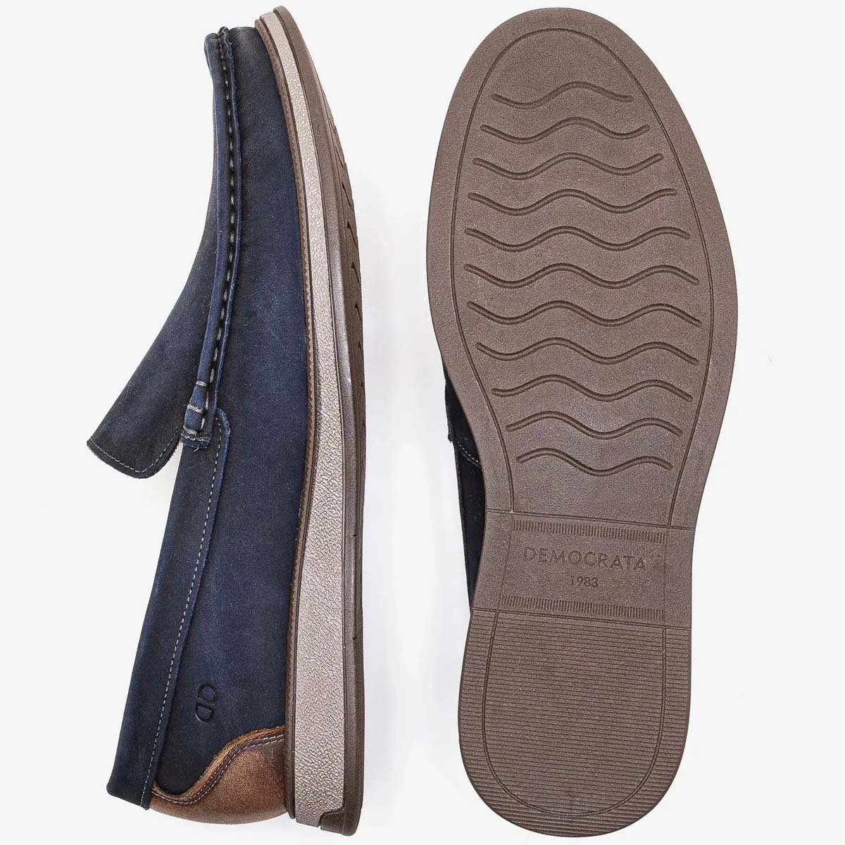 Mocassim Democrata Nash Navy Masculino Couro Confortavel Navy 4