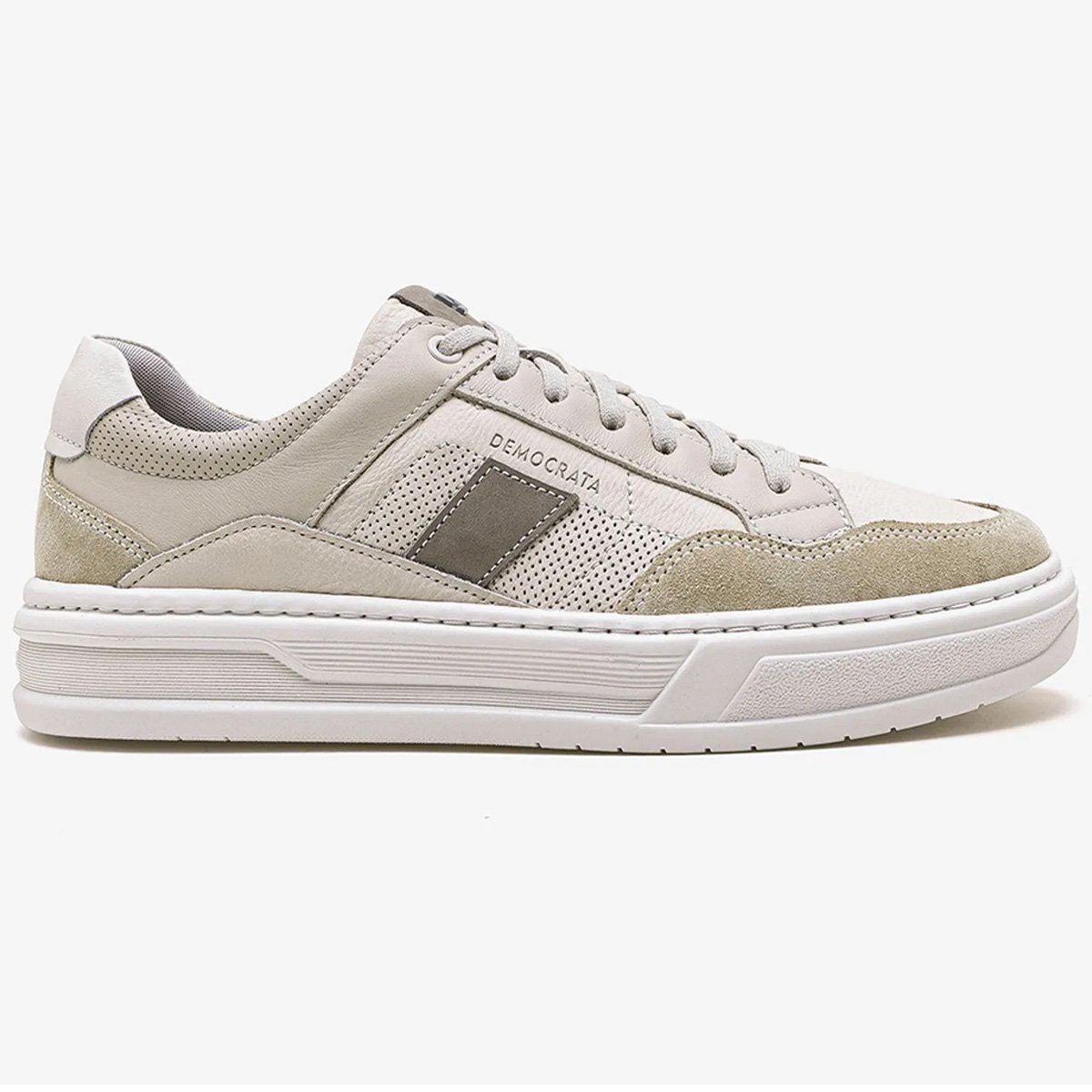Sapatenis Democrata Denim Wide Masculino Creme 
