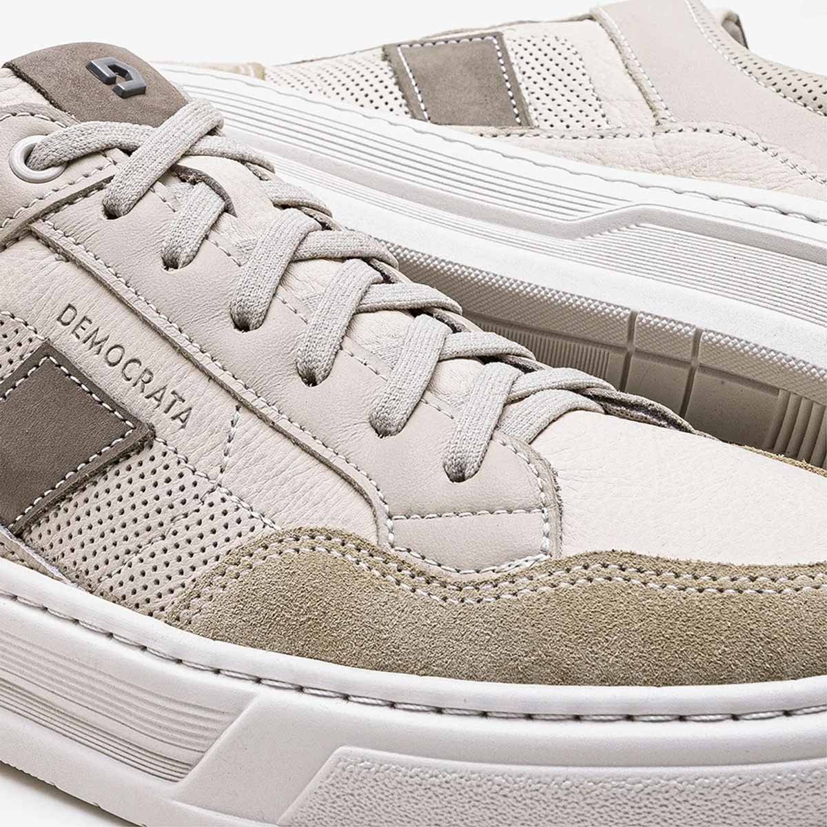 Sapatenis Democrata Denim Wide Masculino Creme Creme 3