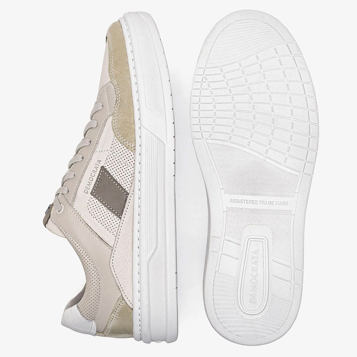 Sapatenis Democrata Denim Wide Masculino Creme Creme 4