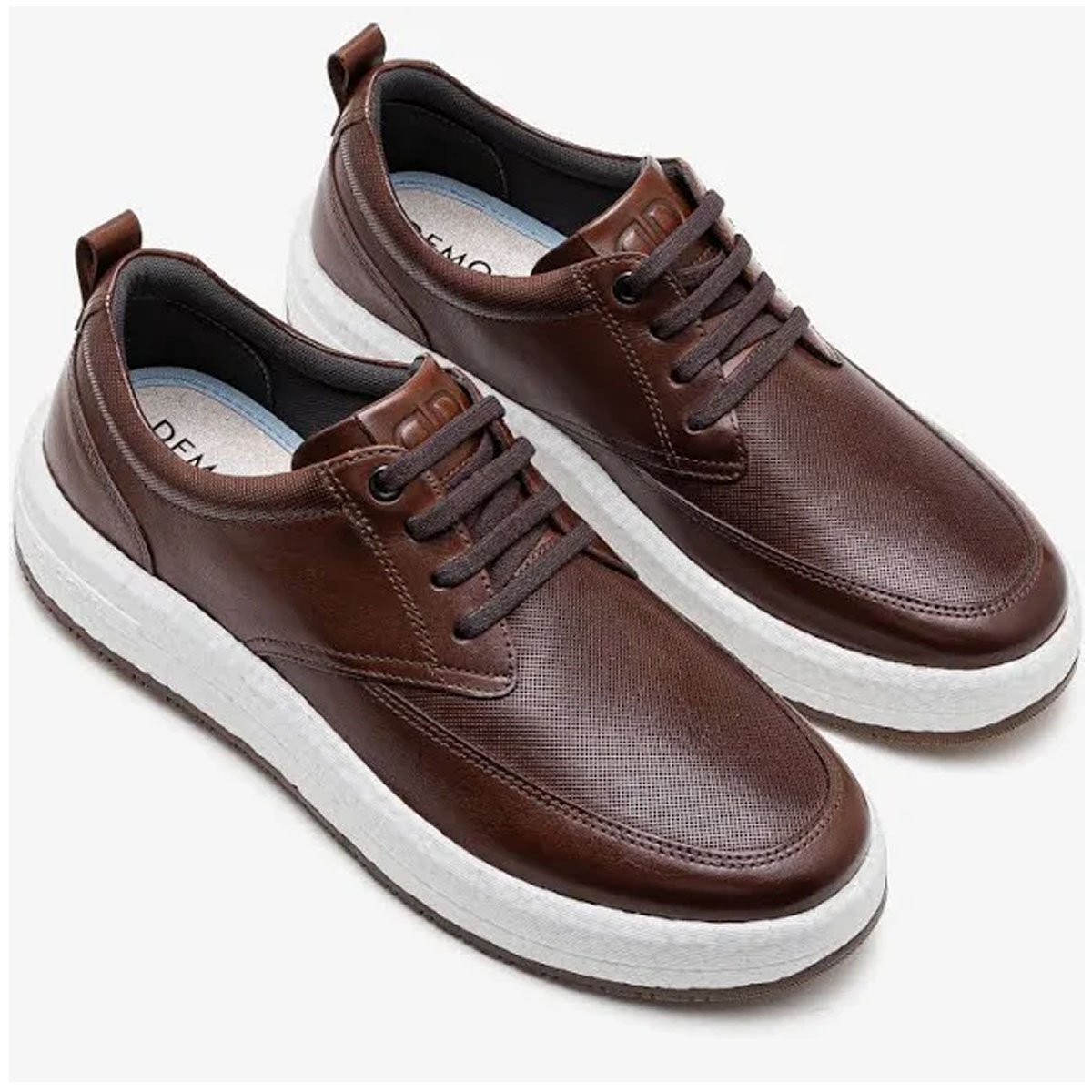 Sapatenis Democrata Drake Pulse Couro Conhaque Masculino Conhaque 2