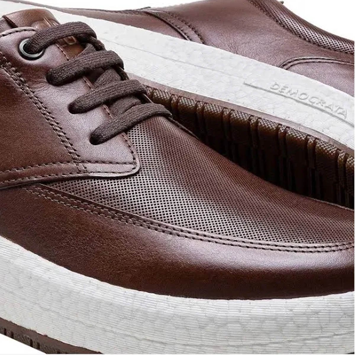 Sapatenis Democrata Drake Pulse Couro Conhaque Masculino Conhaque 4