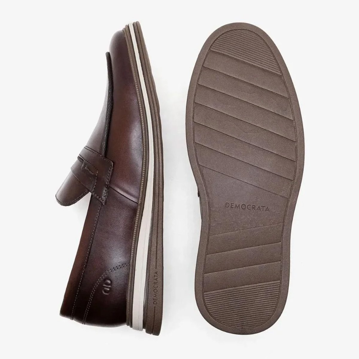 Sapato Social Masculino Democrata Dune Hi-Soft 32 Couro Tabaco Tabaco 4