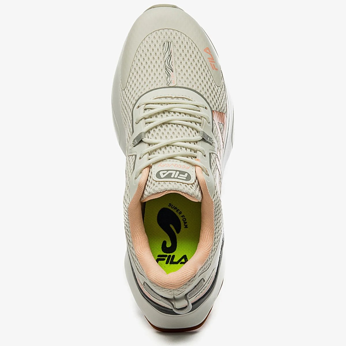 Tenis Fila Recovery Feminino Branco Salmao Bege/Cobre 4