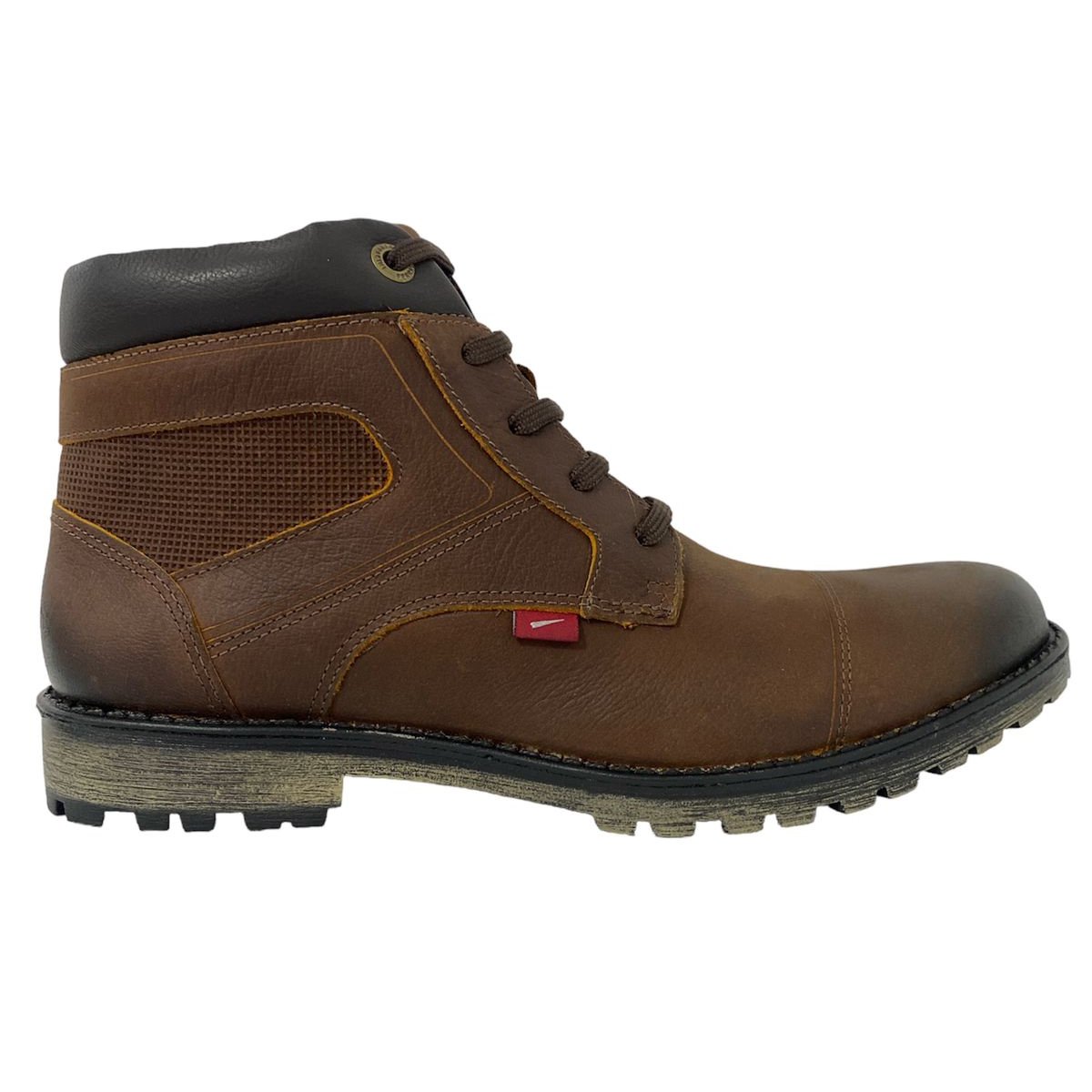 Bota Ferracini Cross Cano Medio Masculina Marrom Conhaque