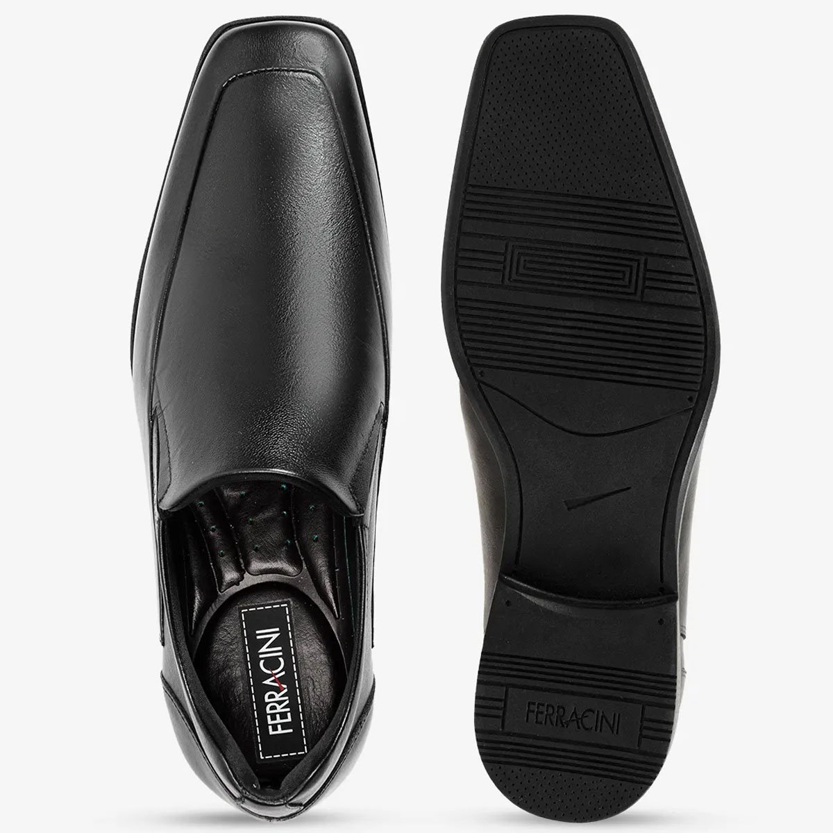 Sapato Social Ferracini Doha Masculino Preto Preto 3