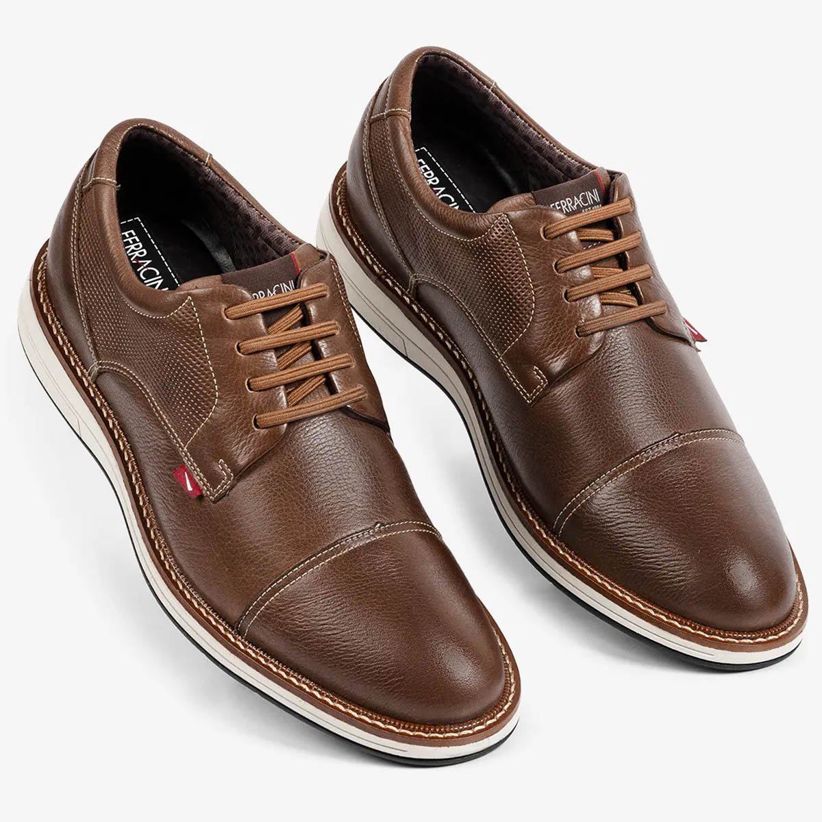 Sapato Social Ferracini Kingston Masculino Tabaco Tabaco 2