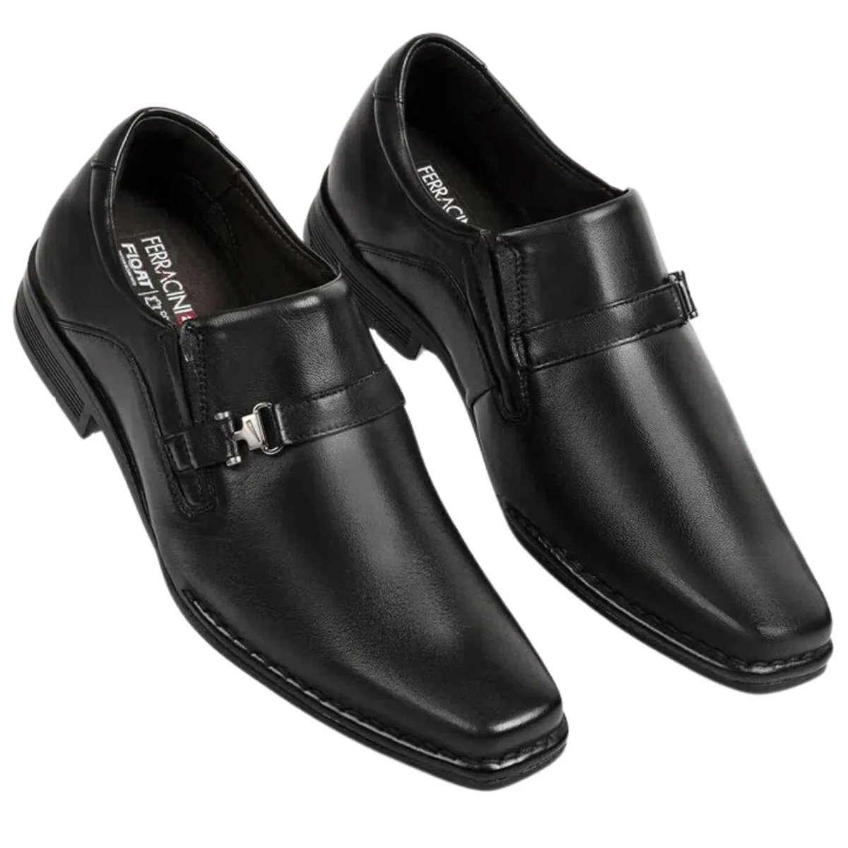 Sapato Social Ferracini Ambience Masculino Preto Preto 4