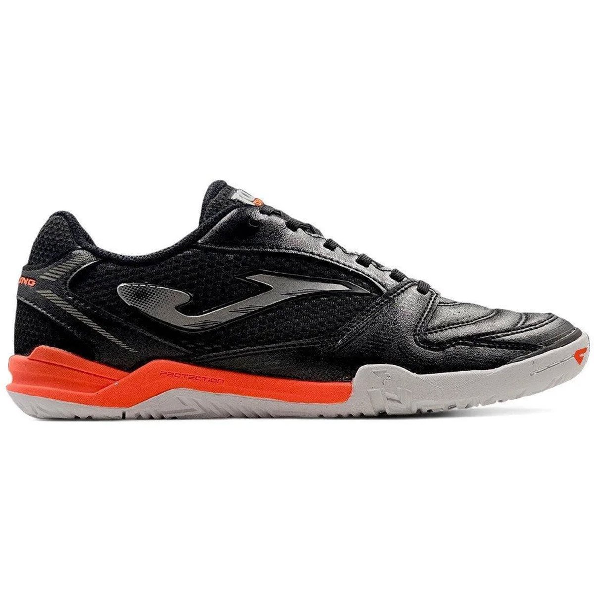 Jo  Chuteira Futsal Joma Dribling Unissex Preto Coral Preto/Laranja