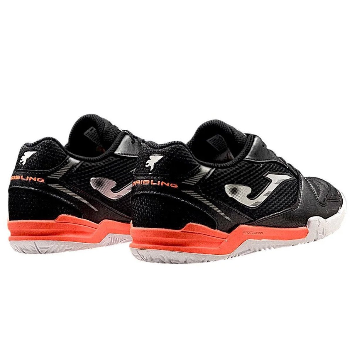 Chuteira Futsal Joma Dribling Unissex Preto Coral Preto/Laranja 4