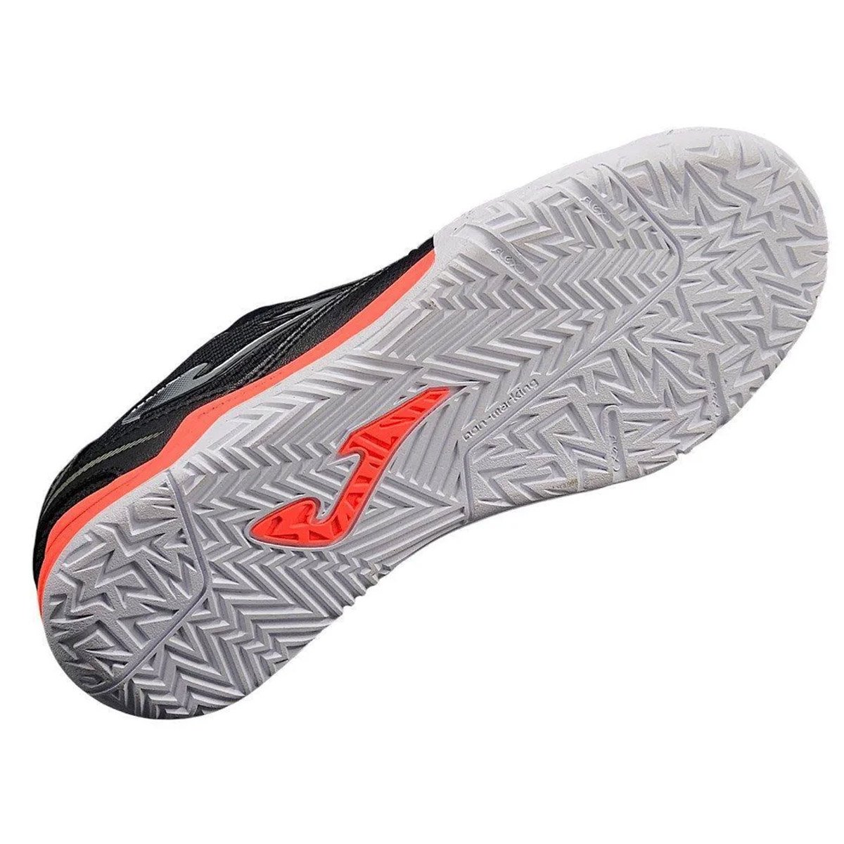 Chuteira Futsal Joma Dribling Unissex Preto Coral Preto/Laranja 5