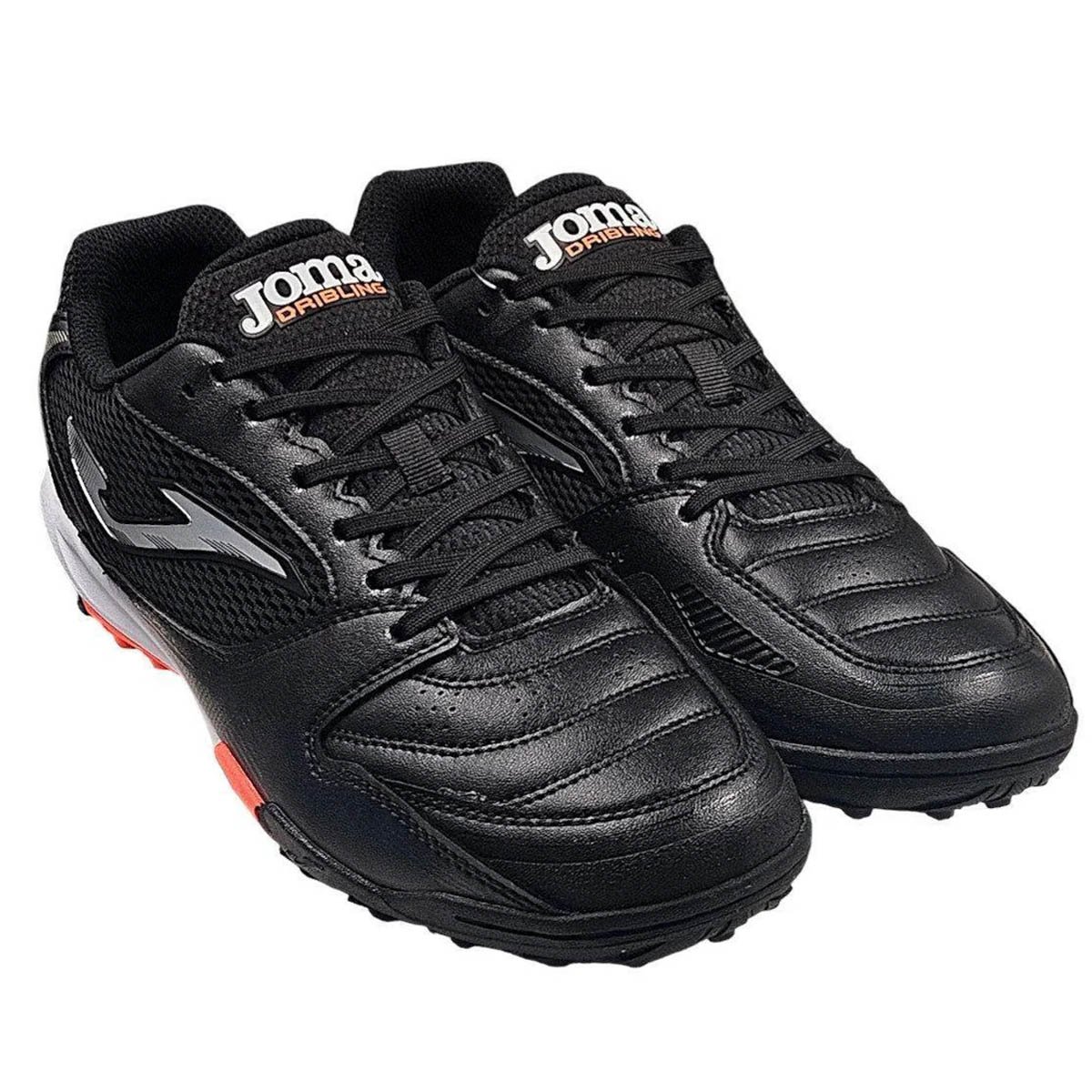 Chuteira Society Joma Dribling Unissex Preto Coral Preto 2