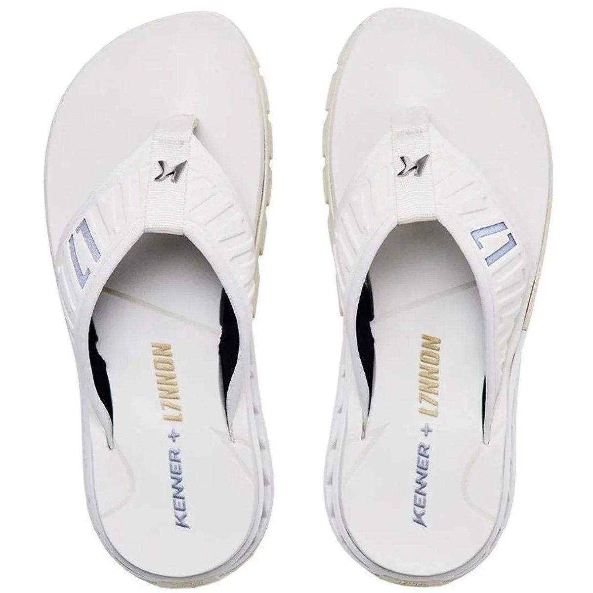 Chinelo Kenner Rakka Elite L7 Masculino Branco Branco 2