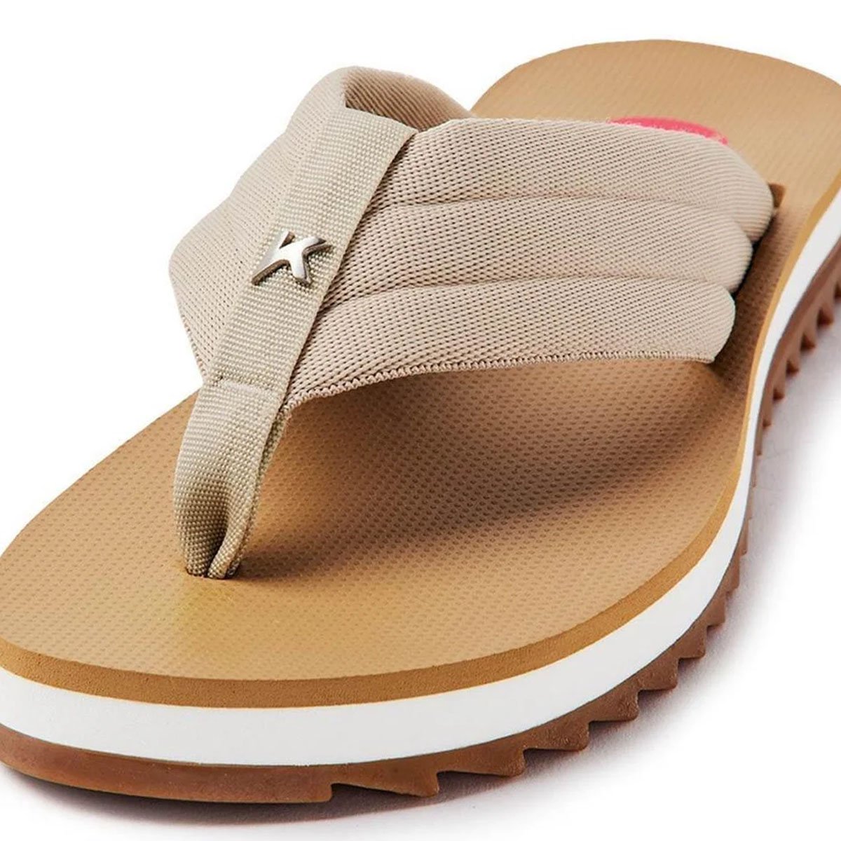 Chinelo Kenner Kyra Pro Comfy Feminino Crepe Bege 3