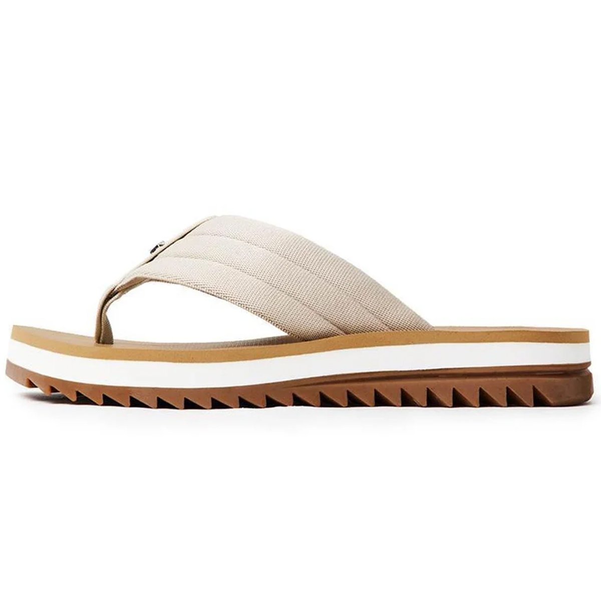 Chinelo Kenner Kyra Pro Comfy Feminino Crepe Bege 5