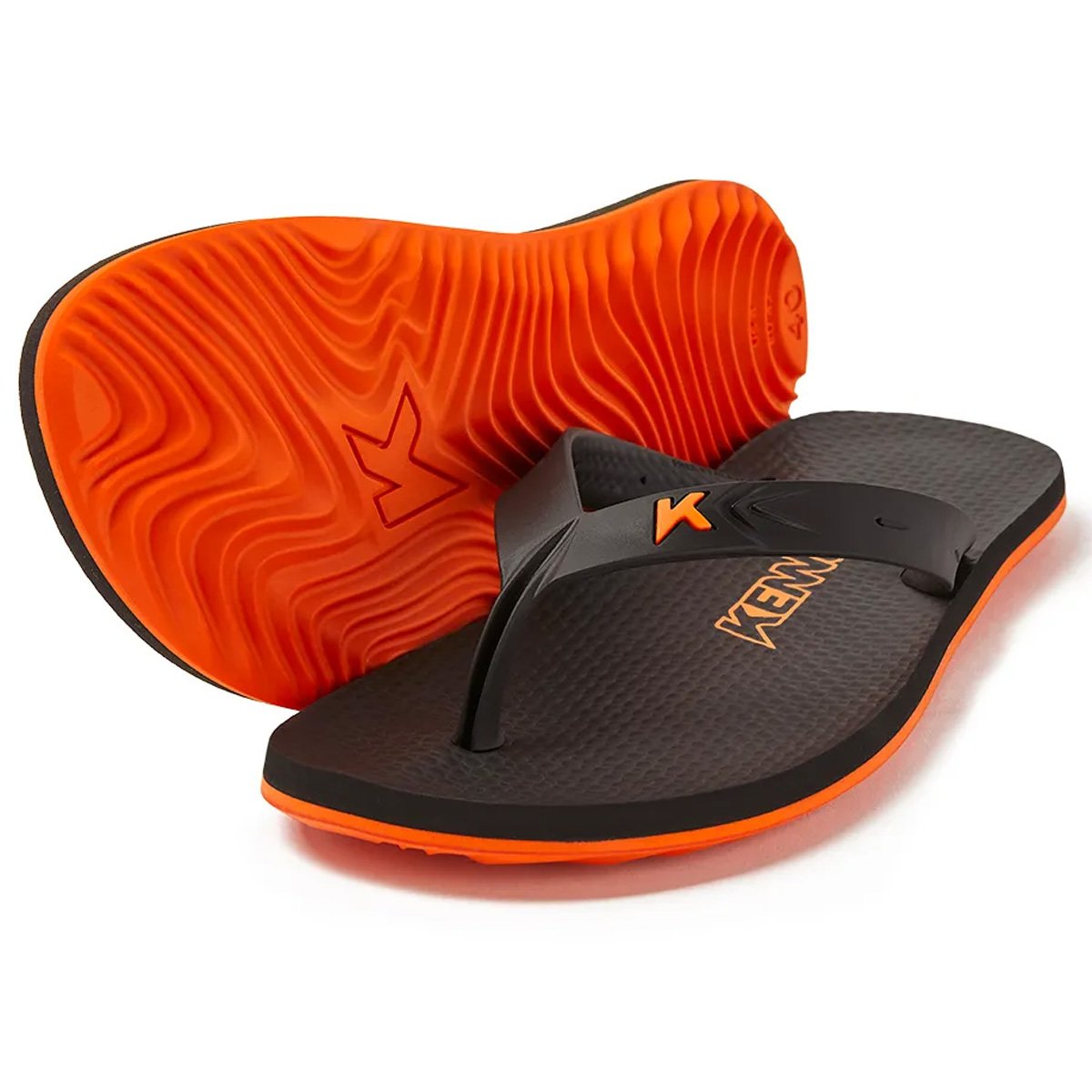 Chinelo Kenner New Summer PVC Masculino Preto Preto/Laranja 2