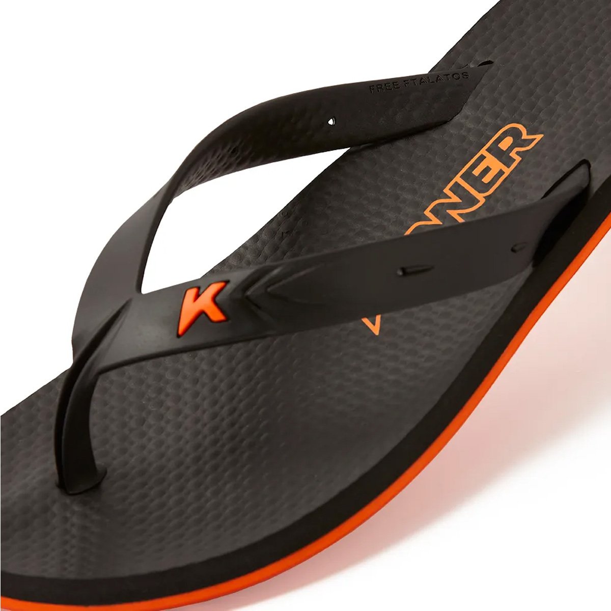 Chinelo Kenner New Summer PVC Masculino Preto Preto/Laranja 5
