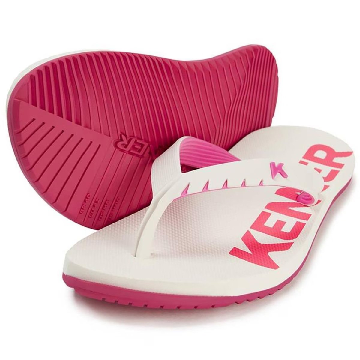 Chinelo Kenner Red PVC Unissex Pink Pink/Branco 2