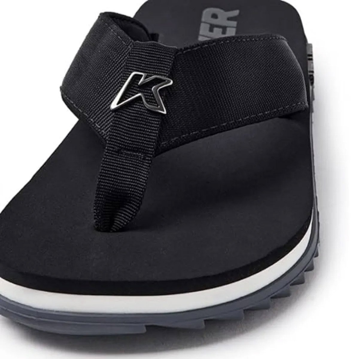 Chinelo Kenner Kivah Line Masculino Cinza Cinza/Preto 4
