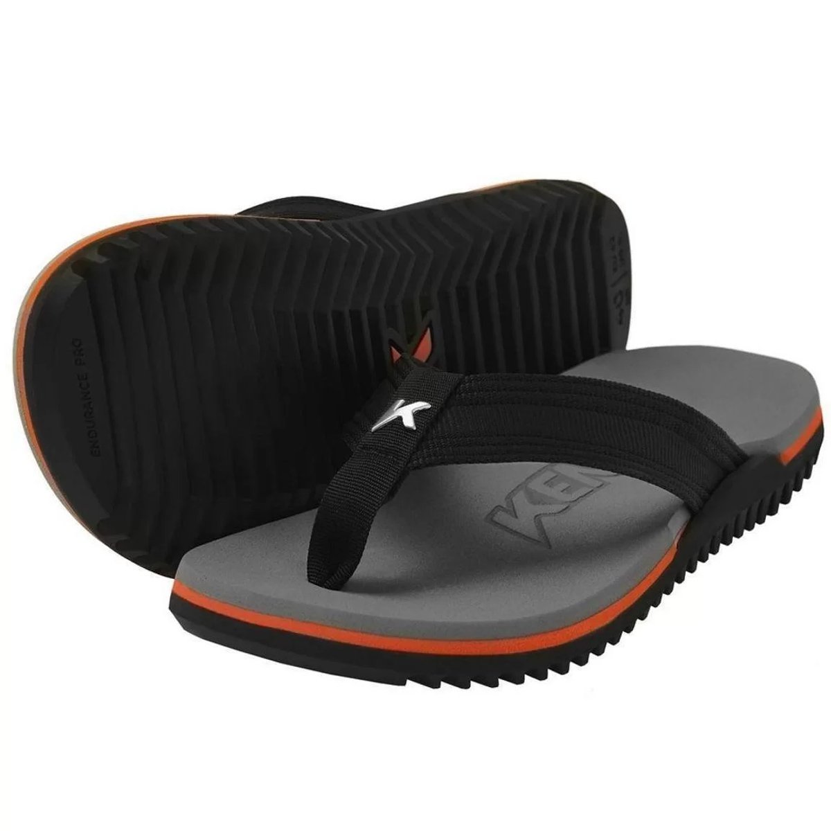 Chinelo Kenner NK6 Pro Masculino Preto Preto/Laranja 3