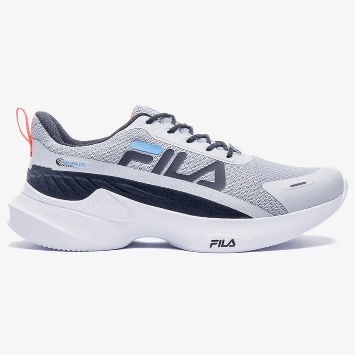 Tenis Fila Progress Lite Masculino Prata Preto