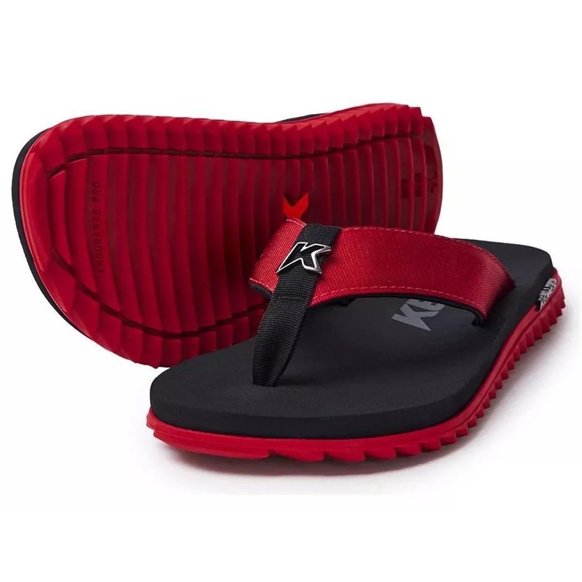 Chinelo Kenner Kivah Masculino Vermelho Vermelho/Preto 2