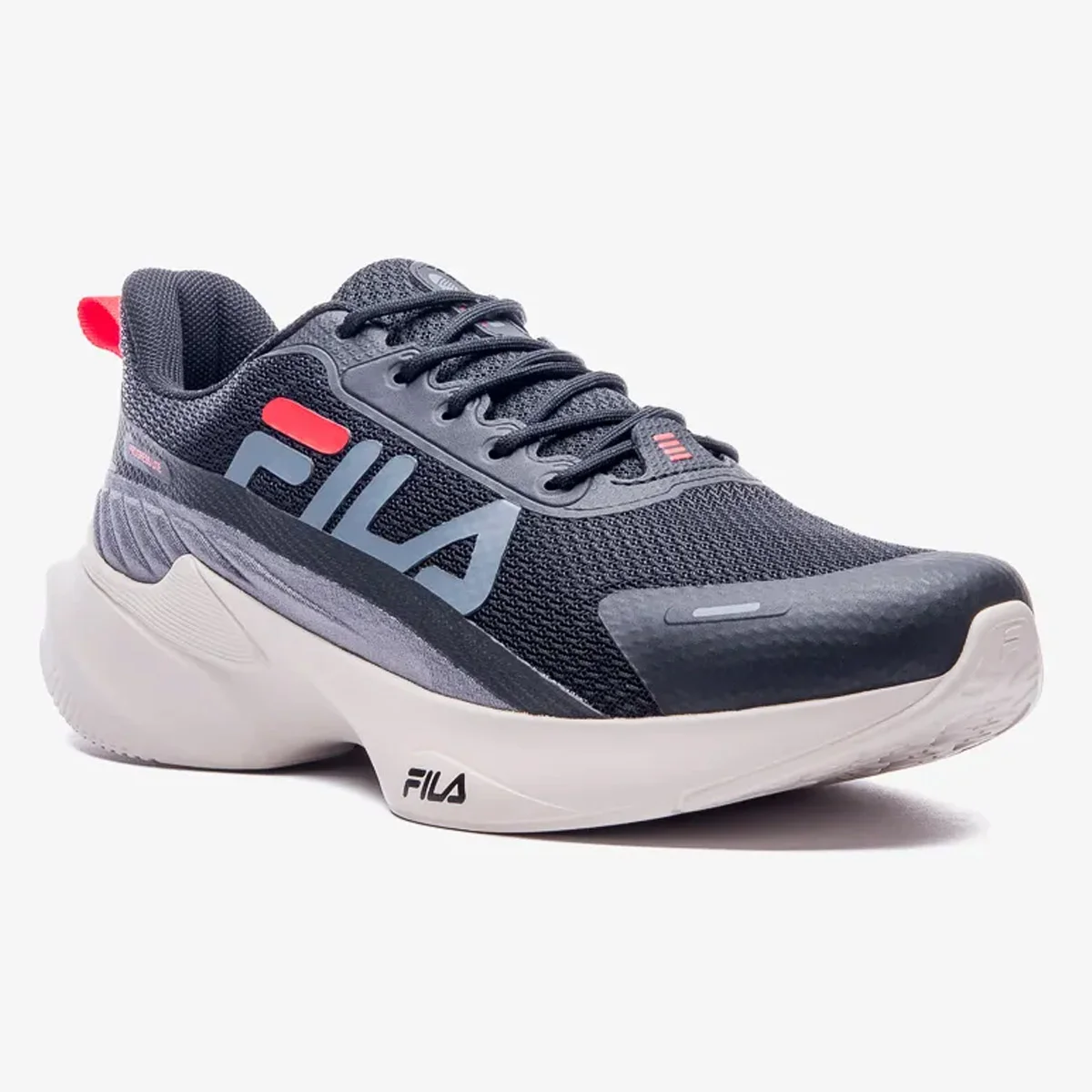 Tenis Fila Progress Lite Masculino Preto Vermelho Preto 3
