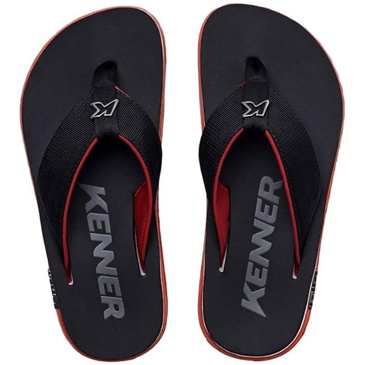 Chinelo Kenner Kivah Line Adulto Unissex Vermelho Preto/Vermelho 2