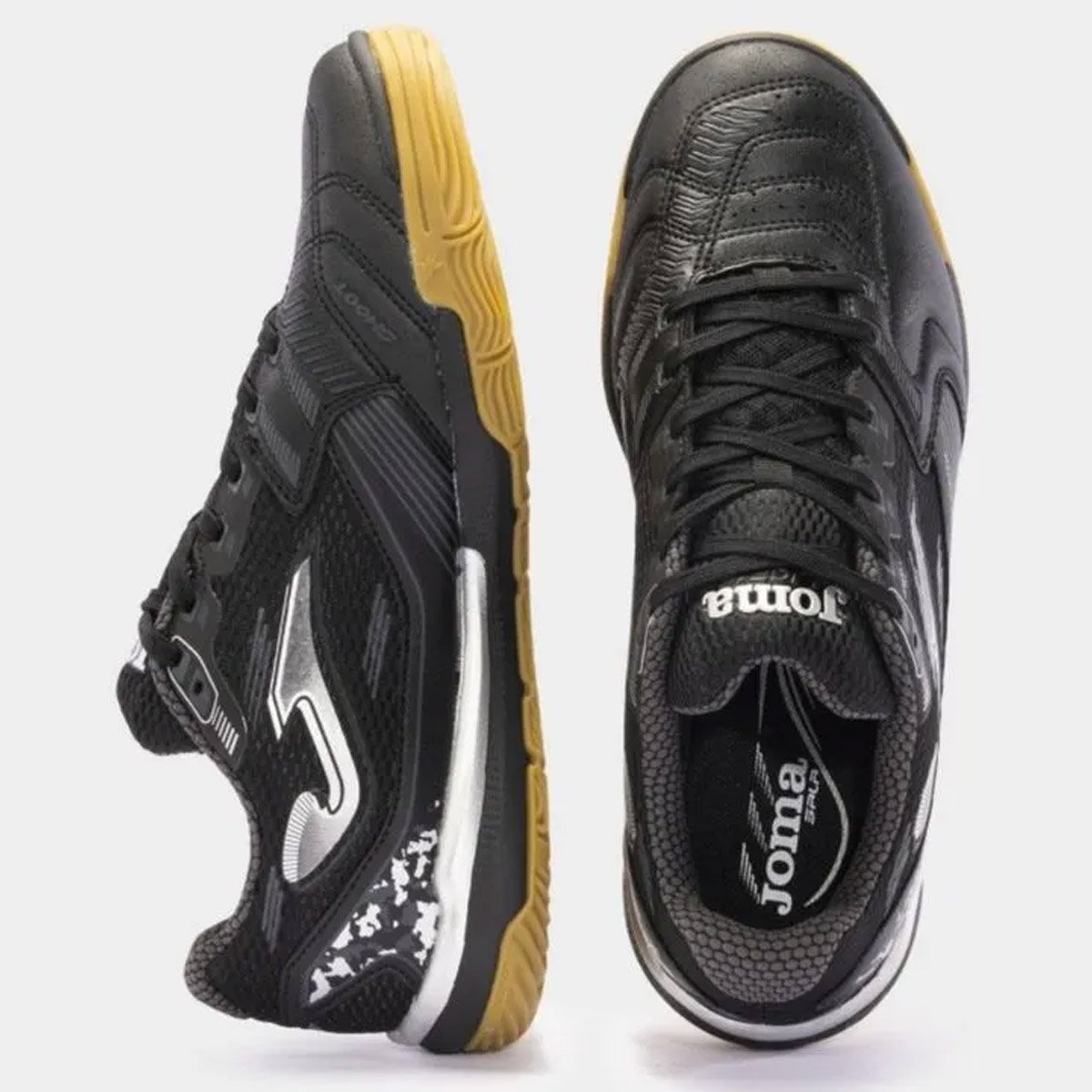 Chuteira Futsal joma Liga 5 Unissex Preto Preto 4