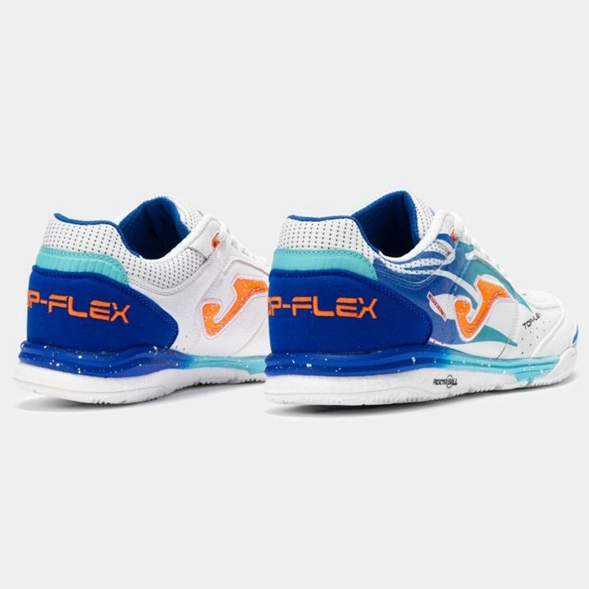 Chuteira Futsal Joma Top Flex Rebound Unissex Branco Azul