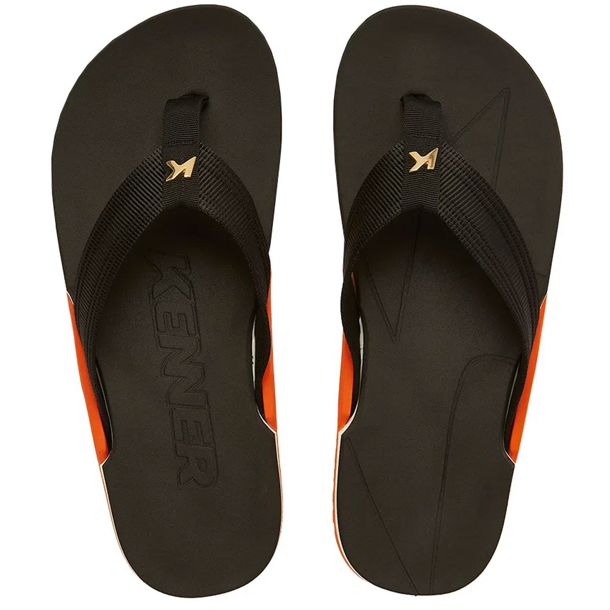 Chinelo Kenner NK6 PRO Unissex Preto Laranja Preto/Laranja 3