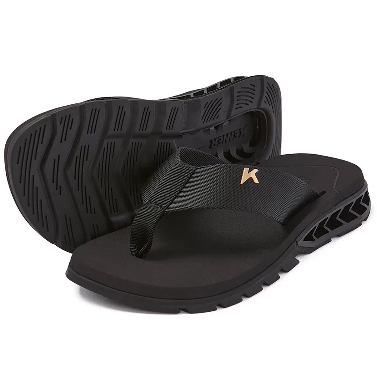 Chinelo Kenner Rakka Masculino Preto Preto 3