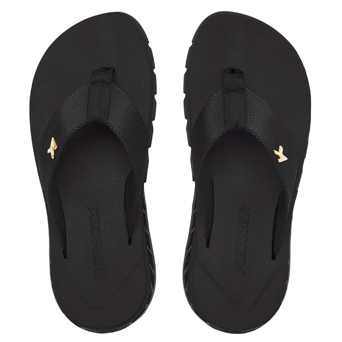 Chinelo Kenner Rakka Masculino Preto Preto 6