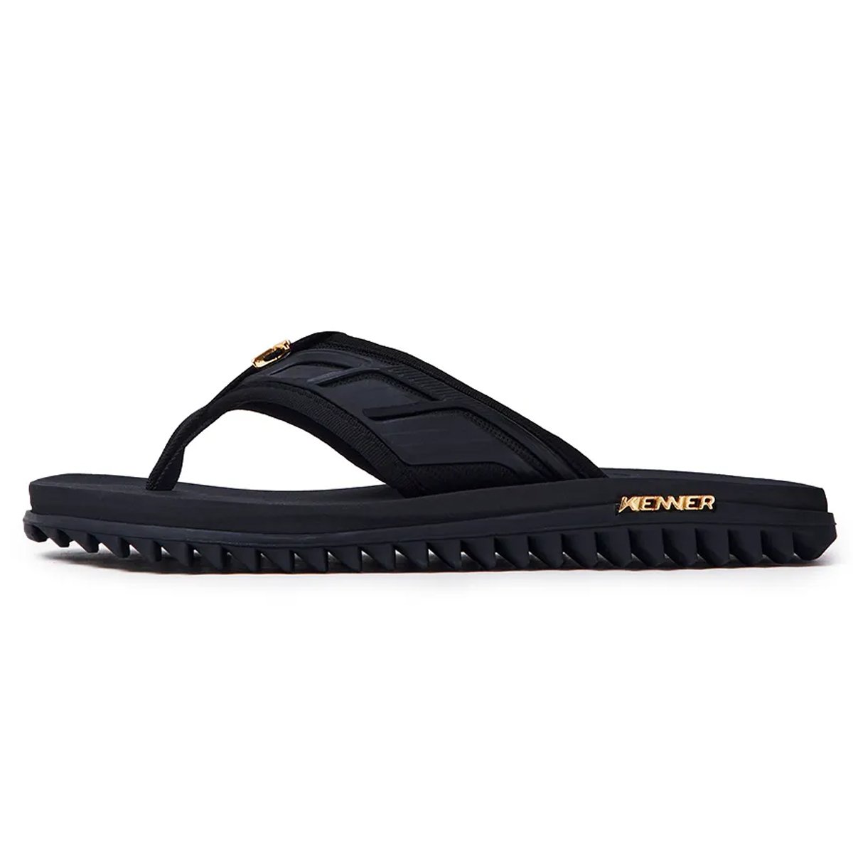 Chinelo Kenner Kivah Full Force Pro Adulto Masculino Preto Preto/Prata Velho 4
