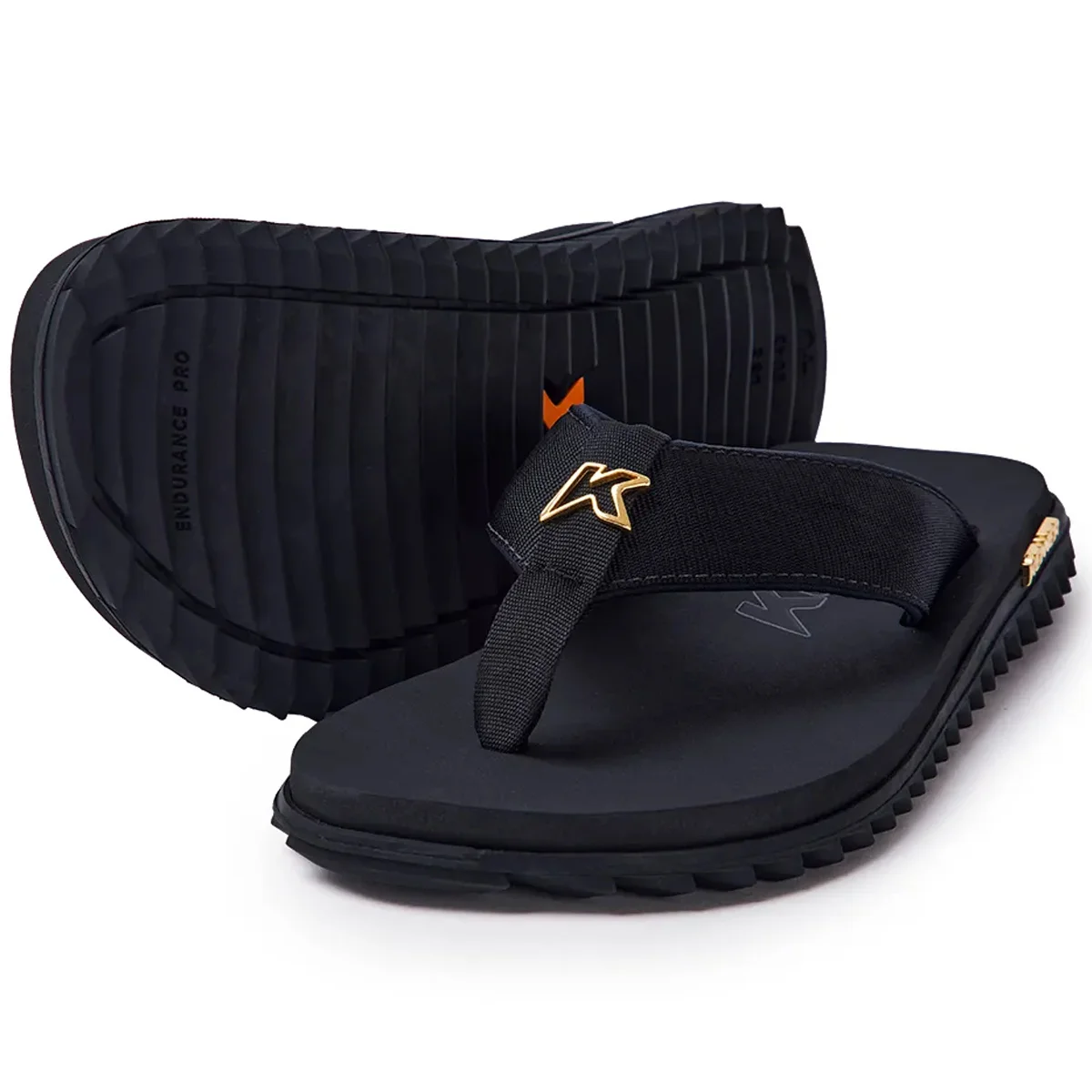 Chinelo kenner Kivah Gold Adulto Masculino Preto Original Preto/Dourado 2