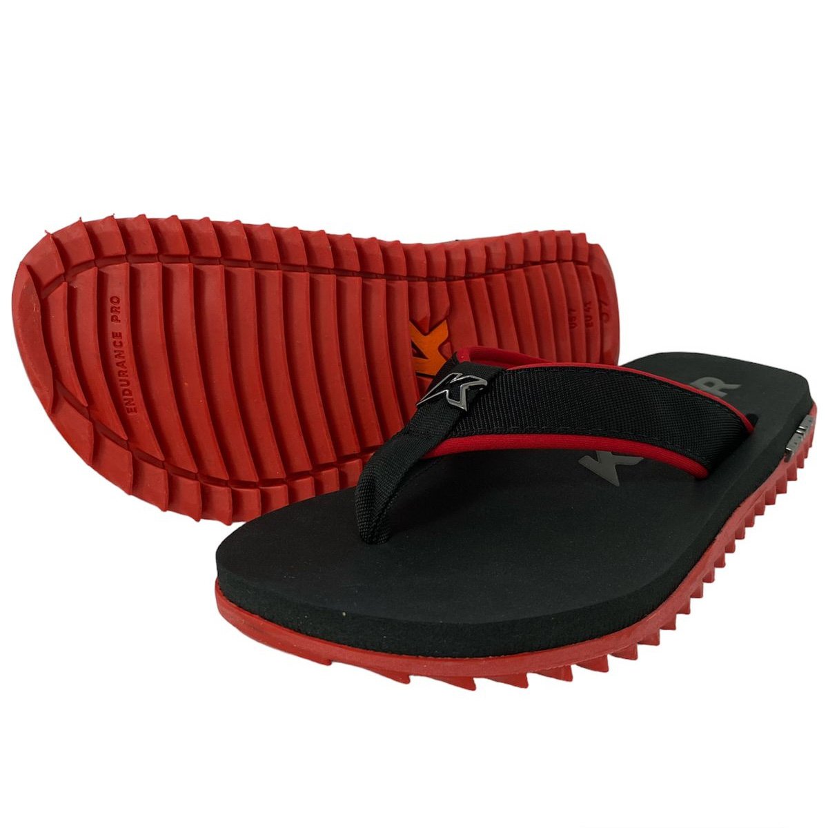 Chinelo Kenner Kivah Cushy Adulto Masculino Vermelho Preto/Vermelho 4