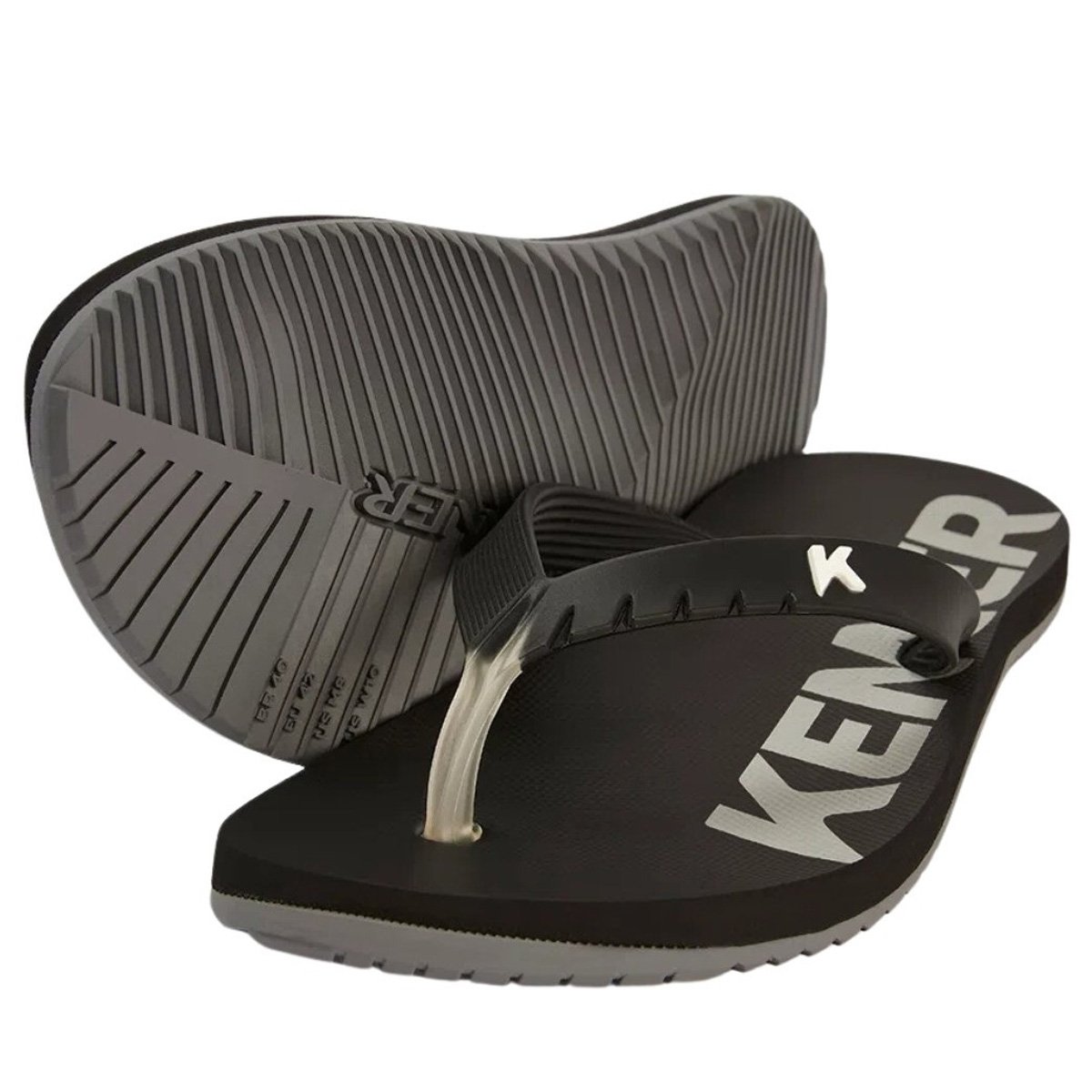 Chinelo Kenner Red Unissex Cinza Preto Cinza 2