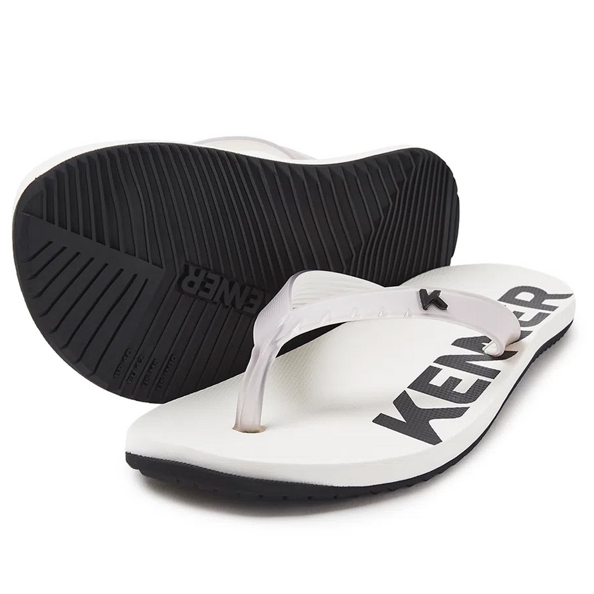 Chinelo Kenner Red Unissex Branco Preto Branco 2
