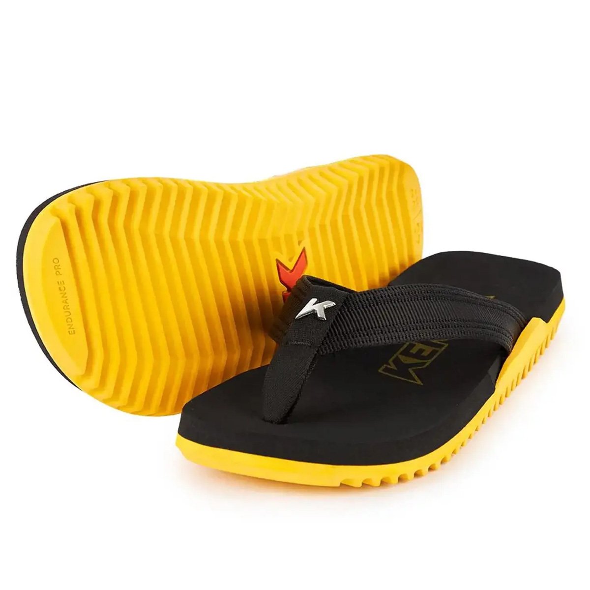 Chinelo Kenner NK6 Pro Unissex Amarelo Preto 4