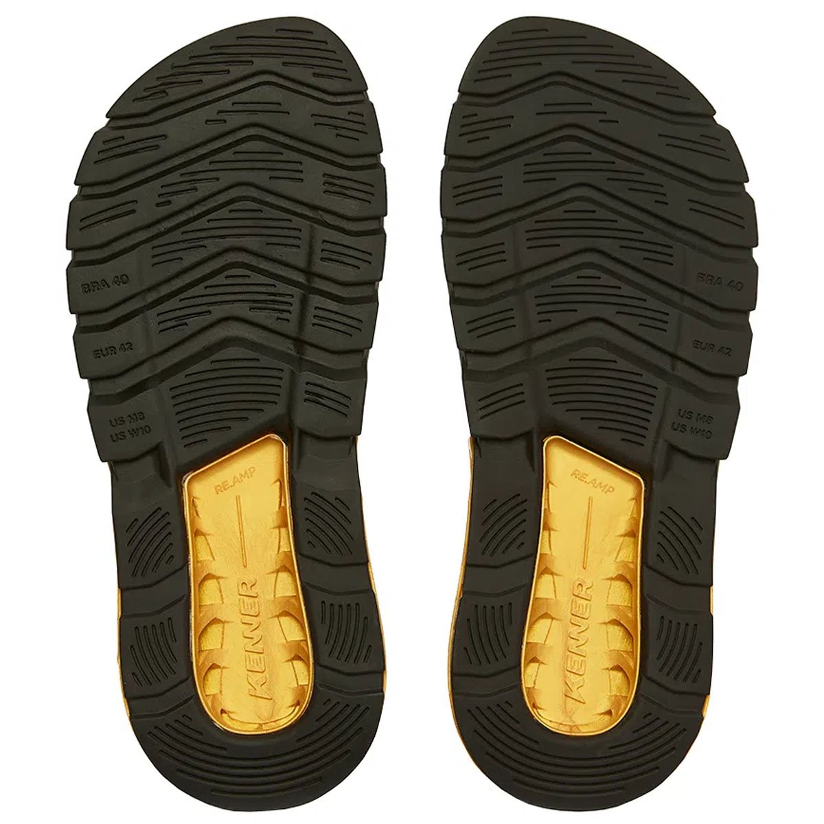 Chinelo Kenner Rakka Masculino Preto Dourado Preto 3