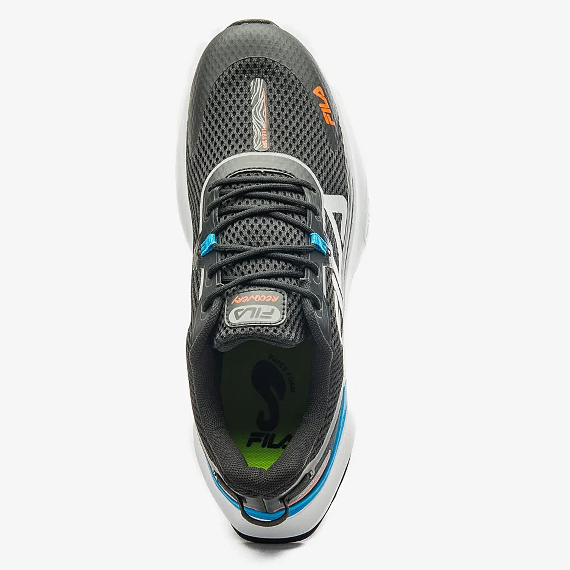 Tenis Fila Recovery Masculino Preto Azul Preto 4