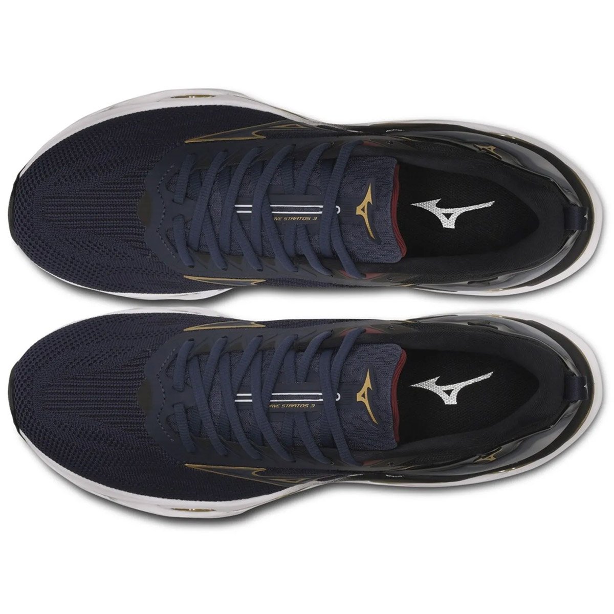 Tenis Mizuno Wave Stratos 3 Masculino Marinho Preto 2