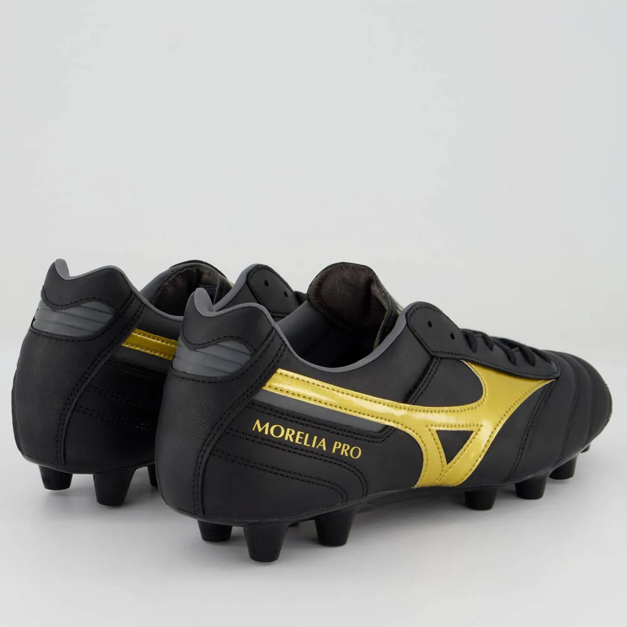 Chuteira Mizuno Morelia II Pro Futebol Campo Original Preto/Dourado 3