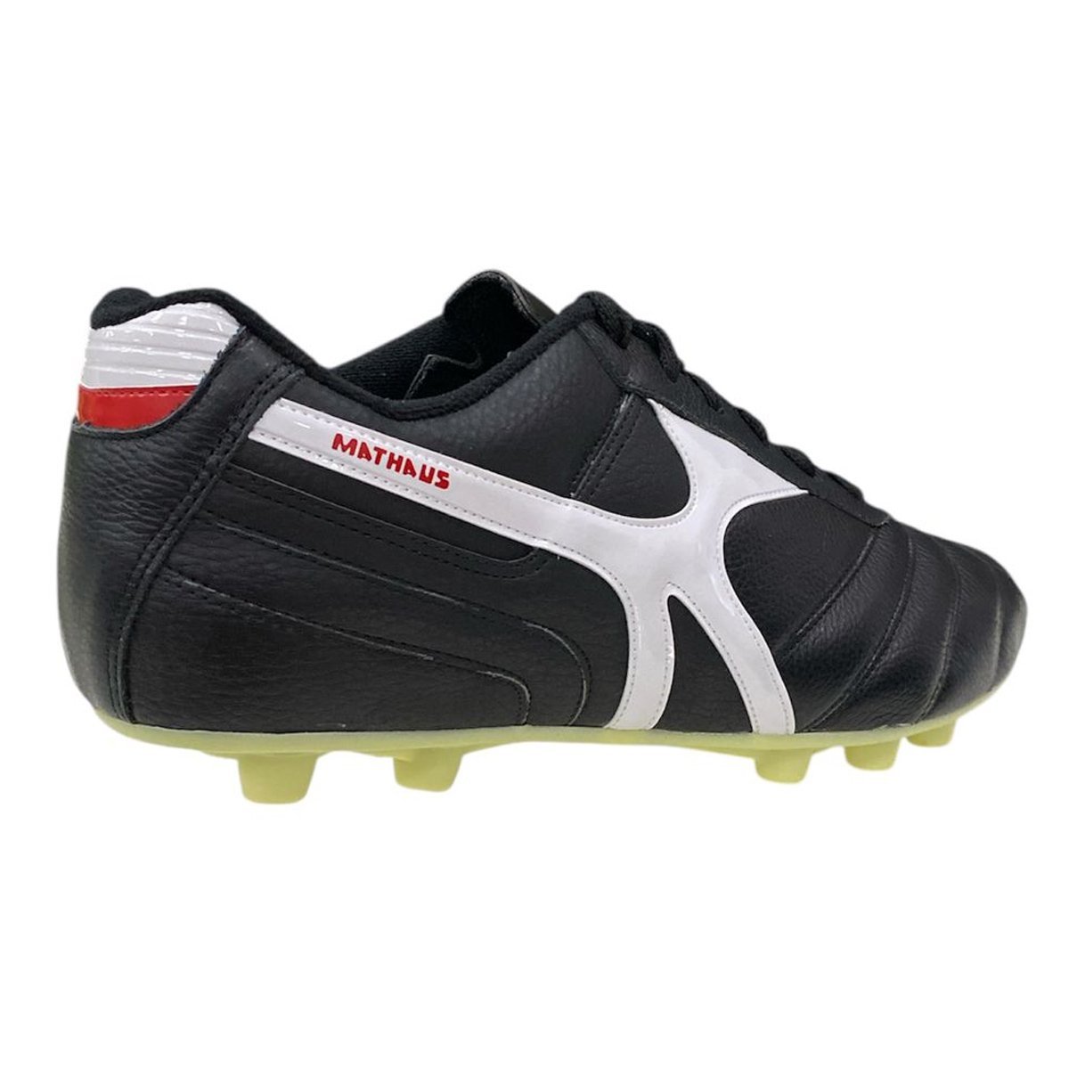 Chuteira Campo Mathaus Azzurra Preto Tamanho Especial Preto/Branco 4