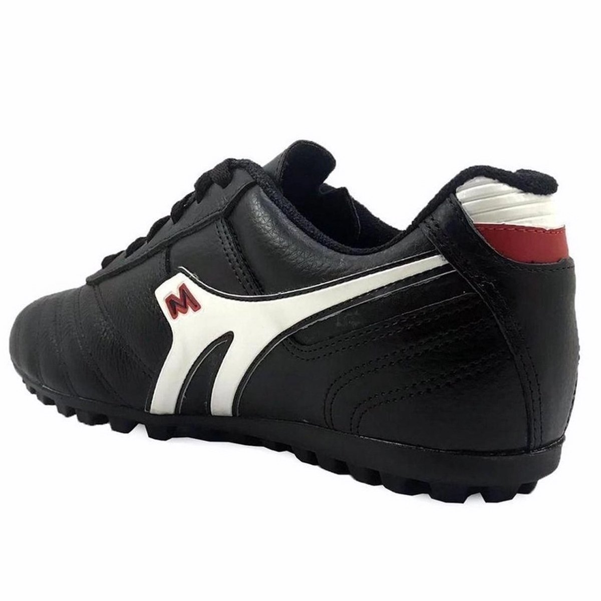 Chuteira Society Mathaus Azzurra Preto Tamanho Especial  Preto/Branco 2