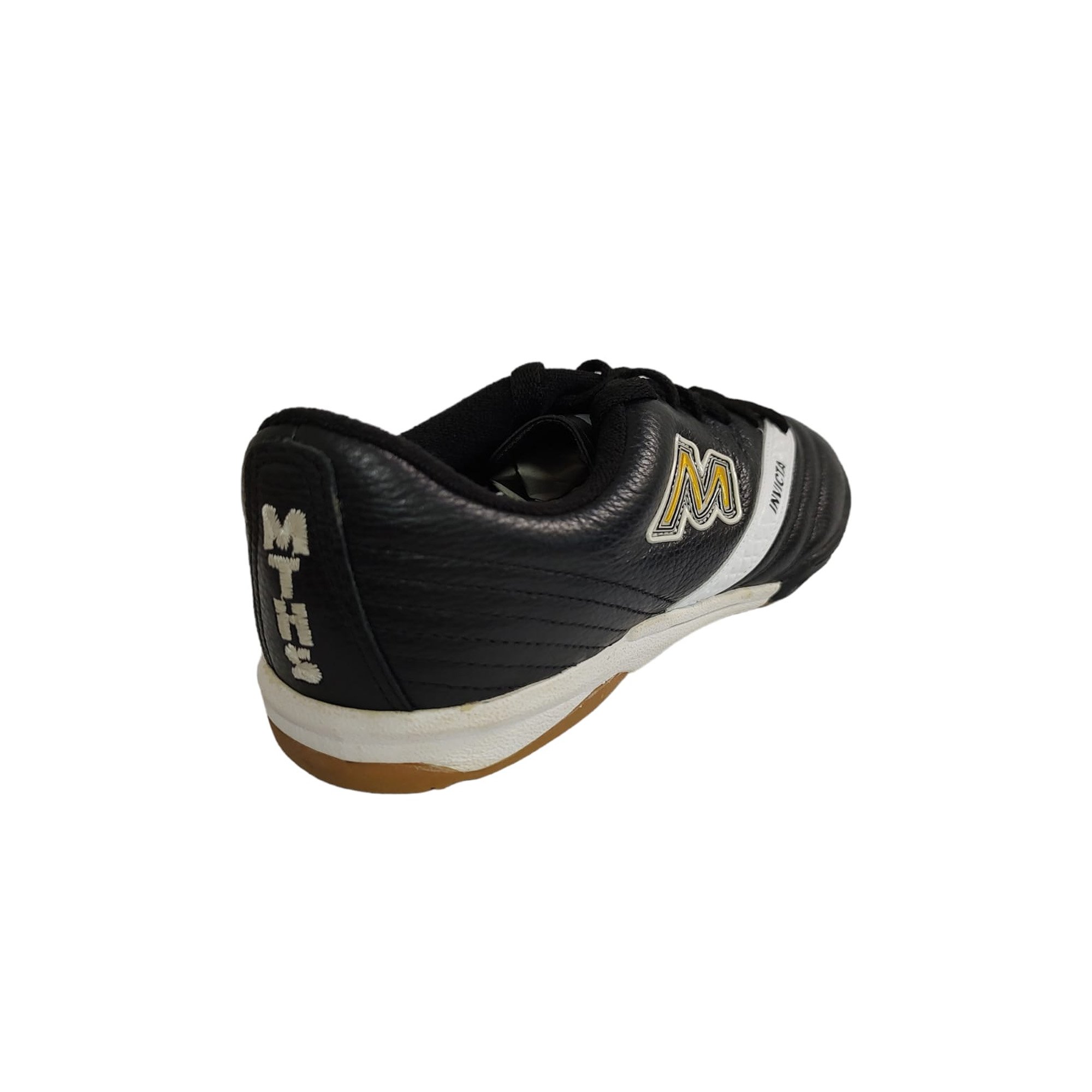 Tenis Futsal Mathaus Invicta Couro Costurada Amortecedor Preto 3