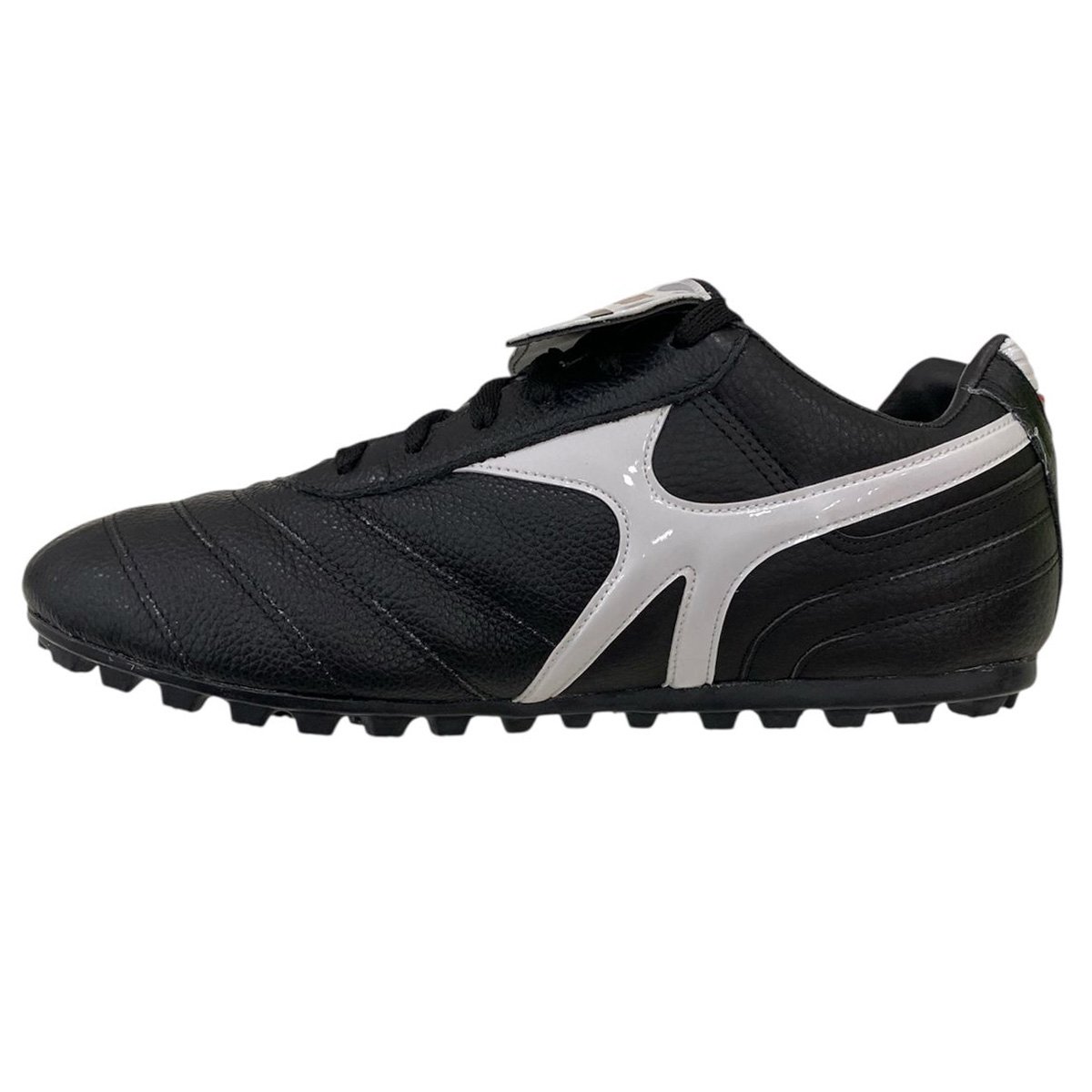 Chuteira Society Mathaus Azzurra Retro Unissex Preto Preto/Branco 2