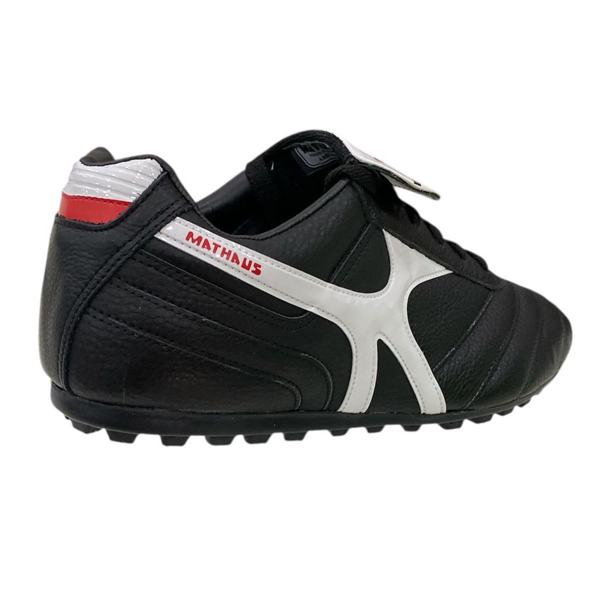 Chuteira Society Mathaus Azzurra Retro Unissex Preto Preto/Branco