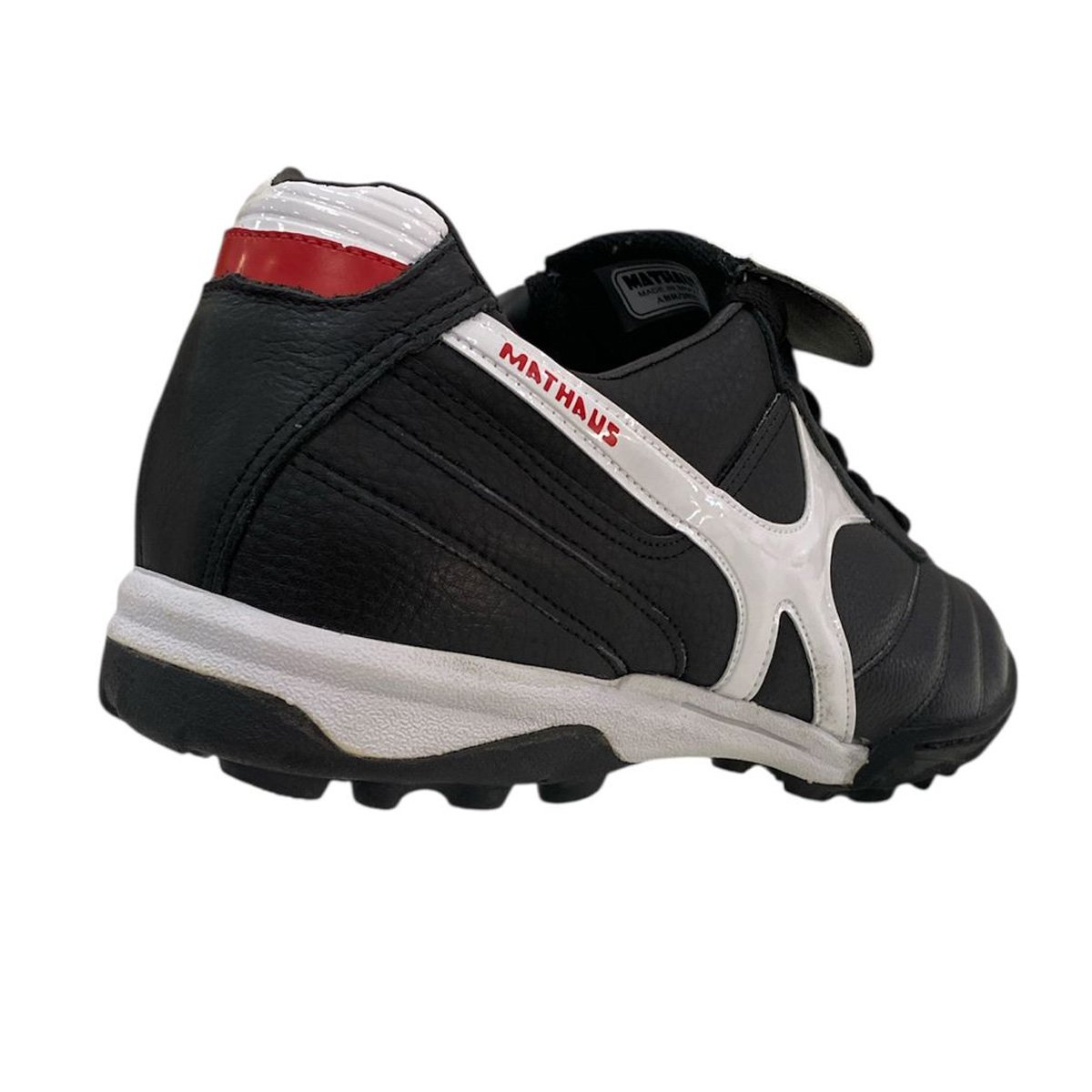 Chuteira Society Mathaus Azzurra Retro Unissex Preto Preto/Branco 5
