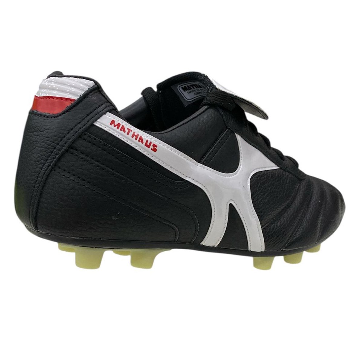 Chuteira Campo Mathaus Azzurra Retro Unissex Preto Preto/Branco 4